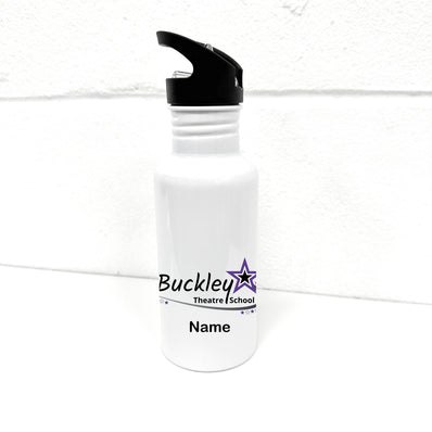 Buckleys Theatre School White 600ml Sports Water Bottle (Int Straw)