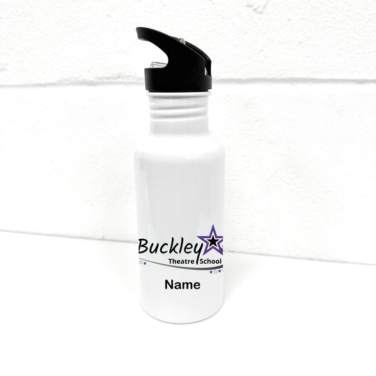 Buckleys Theatre School White 600ml Sports Water Bottle (Int Straw)