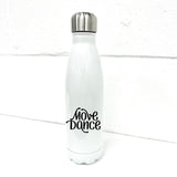 Move Dance 500ml White Bowling Water Bottle