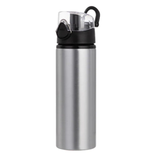 750ml Flip Lid Water Bottle - Silver