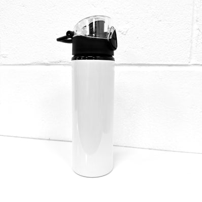 750ml Flip Lid Water Bottle - White