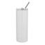 600ml Tumbler with Straw - White