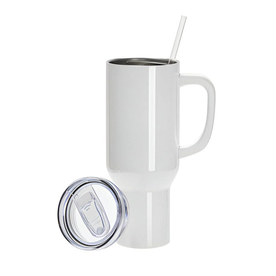 40oz White Stanley Style Tumbler - White