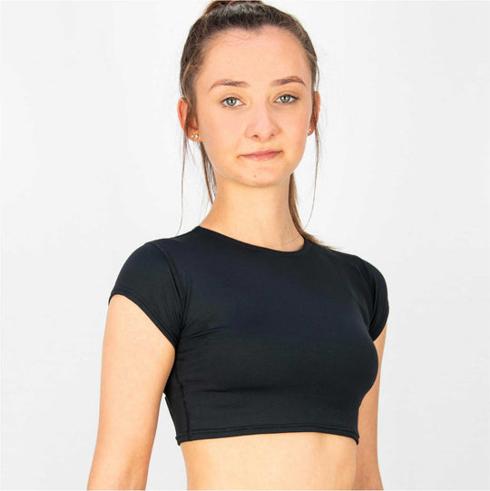 EMDC Cap Sleeve Fitted Crop Top