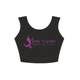 Emily Thornton Purple Logo Crop Top