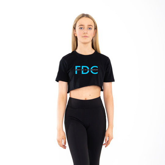 Fleet Dance Company Adult Raw Hem Crop T-Shirt