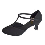 Roch Valley Felicity T-Bar in Nubuck with Flared 2.2" Heel