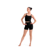 Bloch X Back Long Crop Top - Black