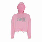 Gemini Ladies Cropped Over Sized Hoodie