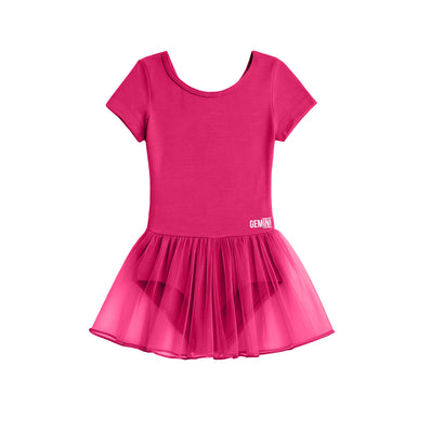 Gemini Berry Cap Sleeve Skirted Leotard