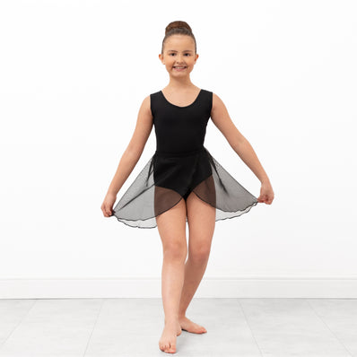 Pandr Georgette Wrap Skirt - Black