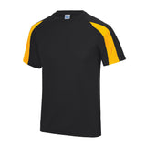 Adult Contrast Cool Tee - Black/Gold