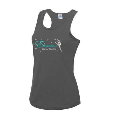 Elevation Dance Studios Charcoal Ladies Cool Vest