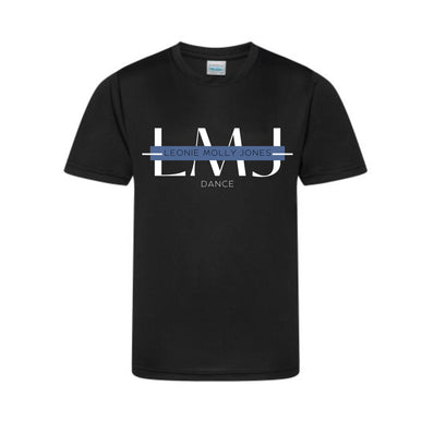 LMJ Dance Adult Cool Smooth Work Out Tee - Blue Logo