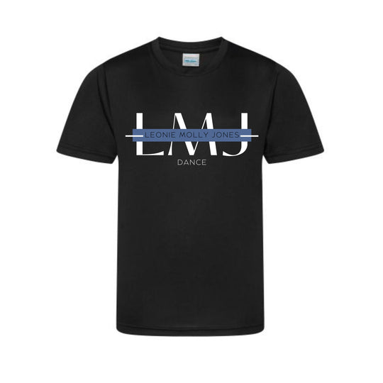 LMJ Dance Adult Cool Smooth Work Out Tee - Blue Logo
