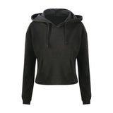 Cropped Hoodie loose Hem