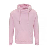 Adults Cross Neck Hoodie - Baby Pink