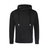 Adults Cross Neck Hoodie - Black