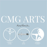 CMG Arts Crop 3/4 Zip Sweatshirt - Sky Blue
