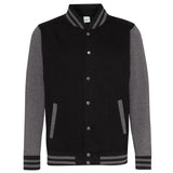 Adults Varsity Jacket - Black/Charcoal