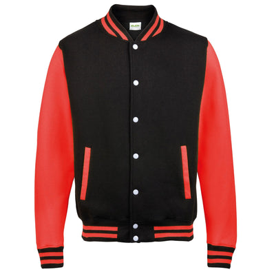 Adults Varsity Jacket - Black/Red