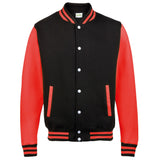 Adults Varsity Jacket - Black/Red