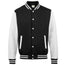 Adults Varsity Jacket - Black/Heather