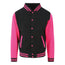 Adults Varsity Jacket - Black/Hot Pink