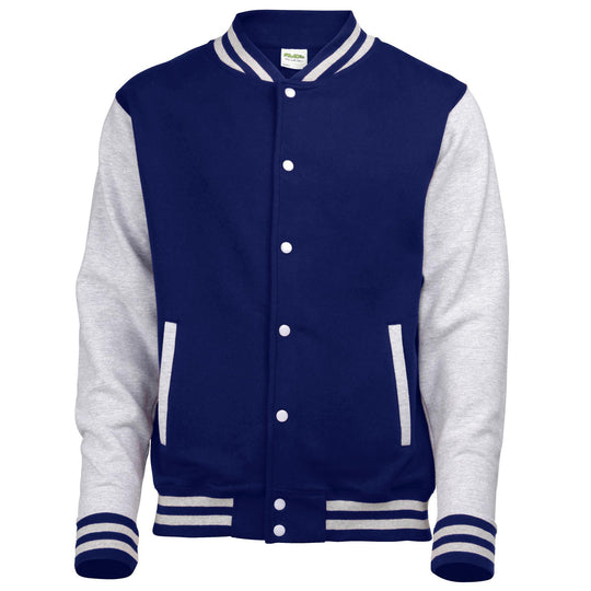 Adults Varsity Jacket - Oxford Navy/Heather
