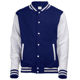 Adults Varsity Jacket - Oxford Navy/Heather