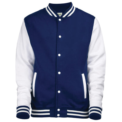 Adults Varsity Jacket - Oxford Navy/White