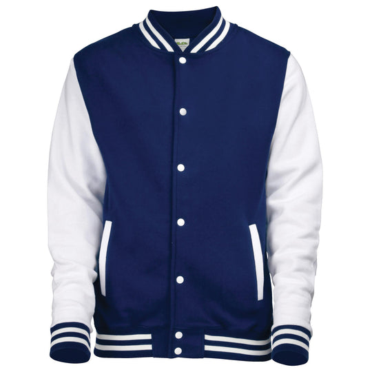 Adults Varsity Jacket - Oxford Navy/White