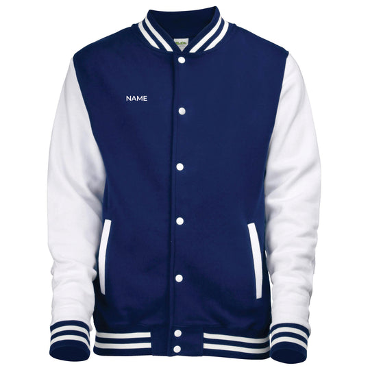 Red's Dance Academy Oxford Navy/White Kids Varsity Jacket