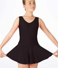 Topaz Dance Company Lycra Skirted  Ruched Front Leotard