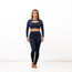Pandr Ruched Front Crop Top - Navy