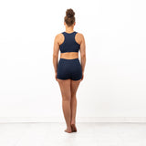 Pandr Racer Back Crop Top - Navy