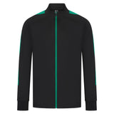 Adults Knitted Tracksuit Top - Black/Emerald