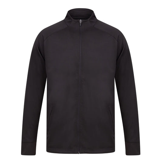 Adults Knitted Tracksuit Top - Black