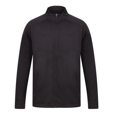 Kids Knitted Tracksuit Top - Black