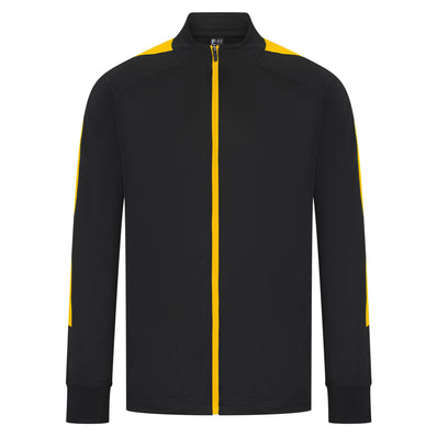 Kids Knitted Tracksuit Top - Black/Gold