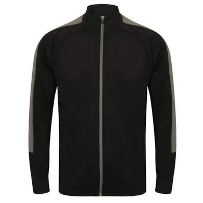 Kids Knitted Tracksuit Top - Black/Grey