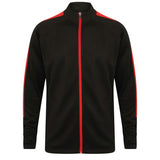 Kids Knitted Tracksuit Top - Black/Red