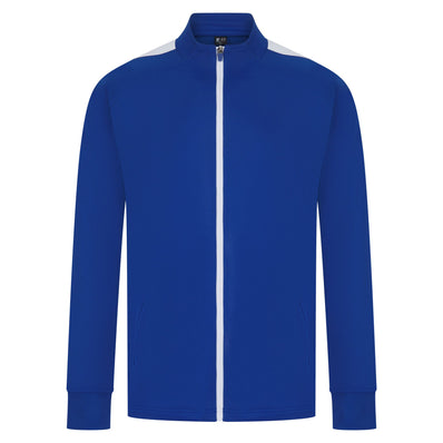 Kids Knitted Tracksuit Top - Royal/White
