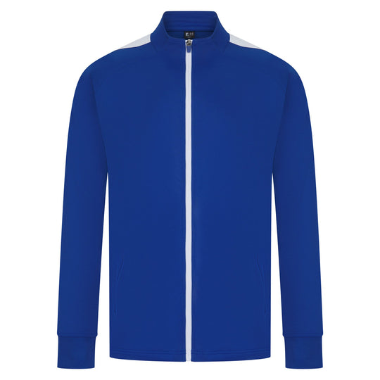 Kids Knitted Tracksuit Top - Royal/White