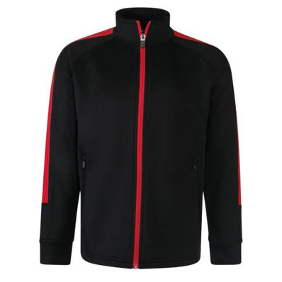 Adults Knitted Tracksuit Top - Black/Red