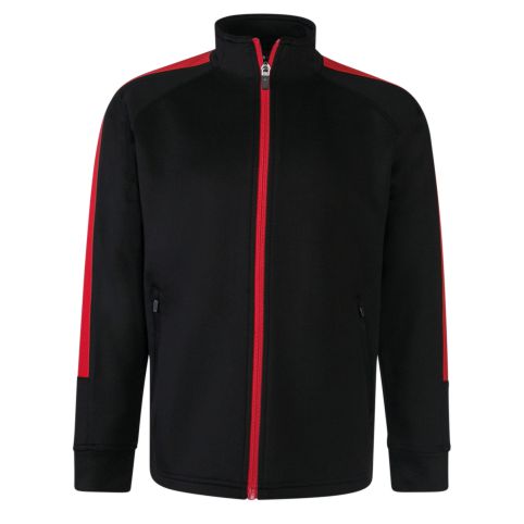 Adults Knitted Tracksuit Top - Black/Red
