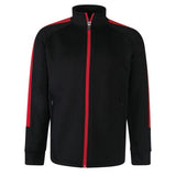 Adults Knitted Tracksuit Top - Black/Red