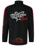 KT Danz Black & Red Comp Team Kids Knitted Tracksuit Top