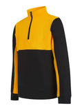 Adults 1/4 Zip Tracksuit Top - Black/Gold