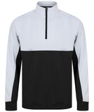 Adults 1/4 Zip Tracksuit Top - Black/White